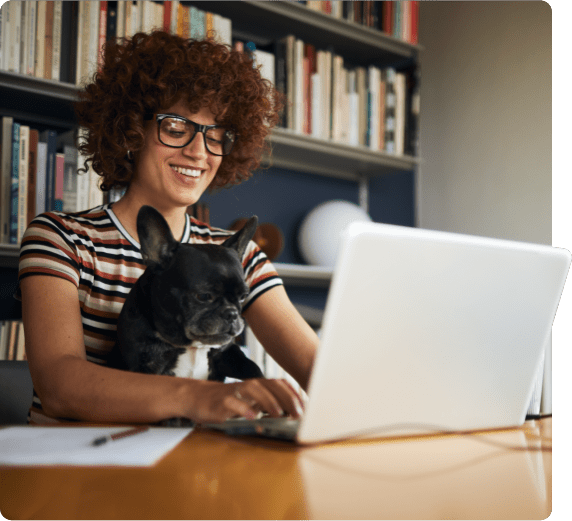 Woman on computer